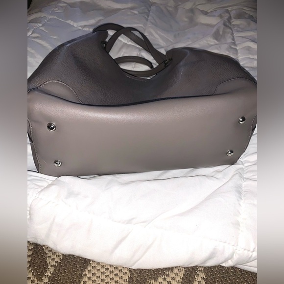 Sondra Roberts Squared Vegan Large Leather Shoulder Bag Tote - Picture 5 of 8